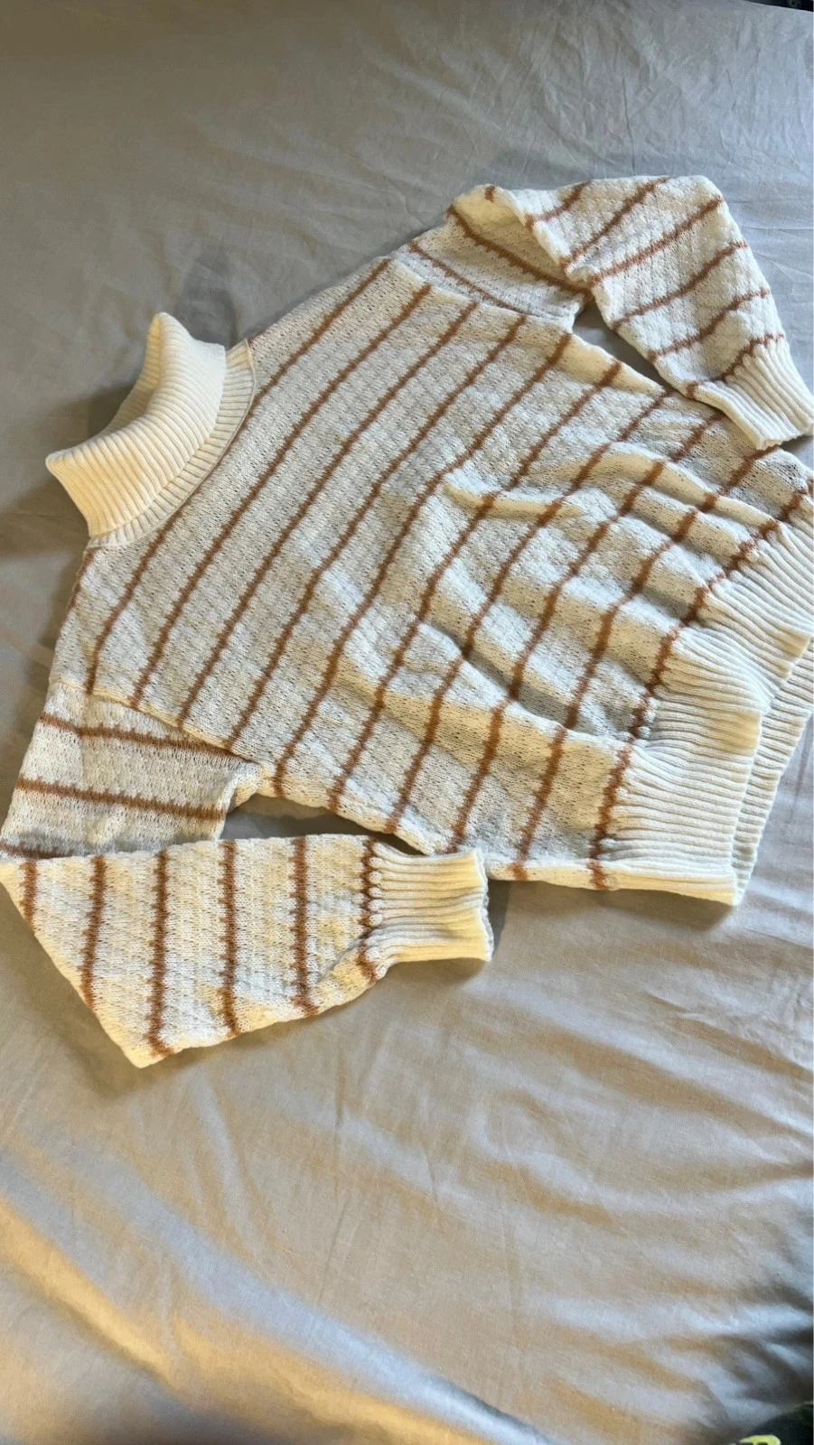 Crême & Beige Geribbelde Ronde Hals Trui Zacht & Elegant – photo 6